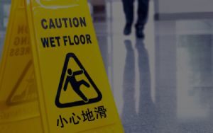 wet floor warning sign