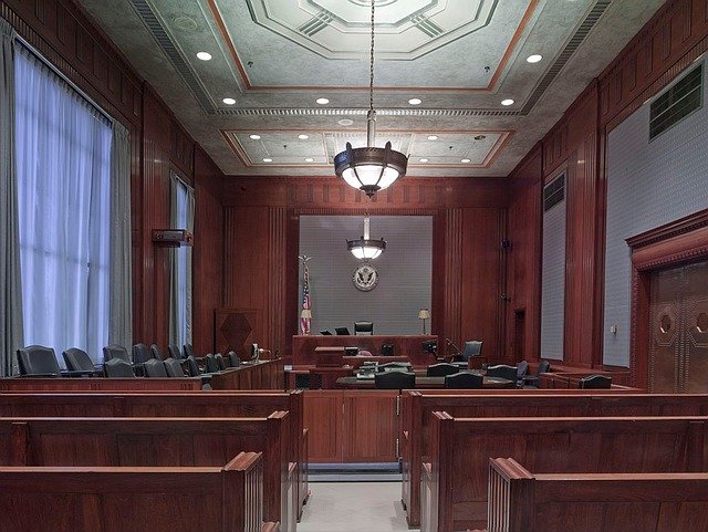 Interior of a courtroom