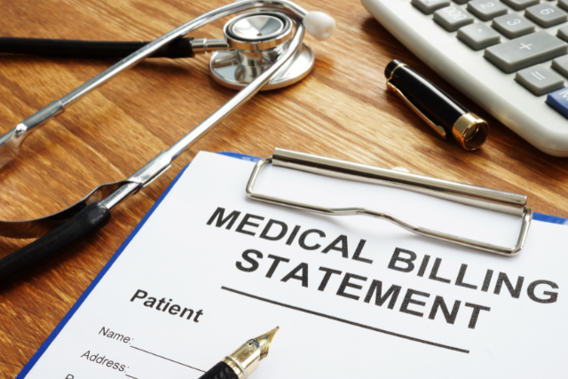 A medical billing statement